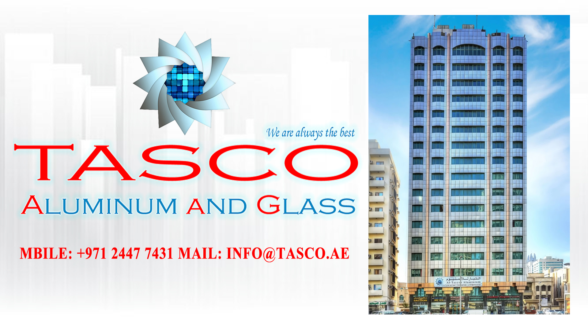 TASCO Aluminum and Glass