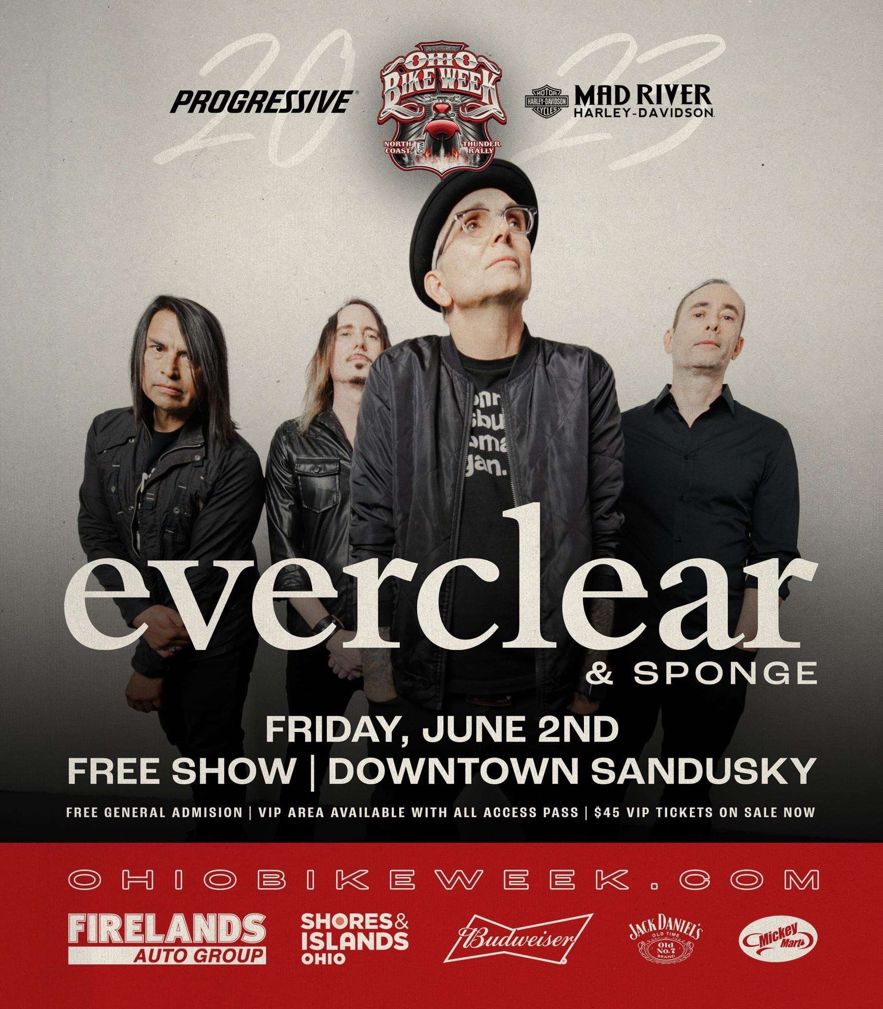 OHIO Bike Week Friday, June 2nd EVERCLEAR And Sponge TAS Electronics