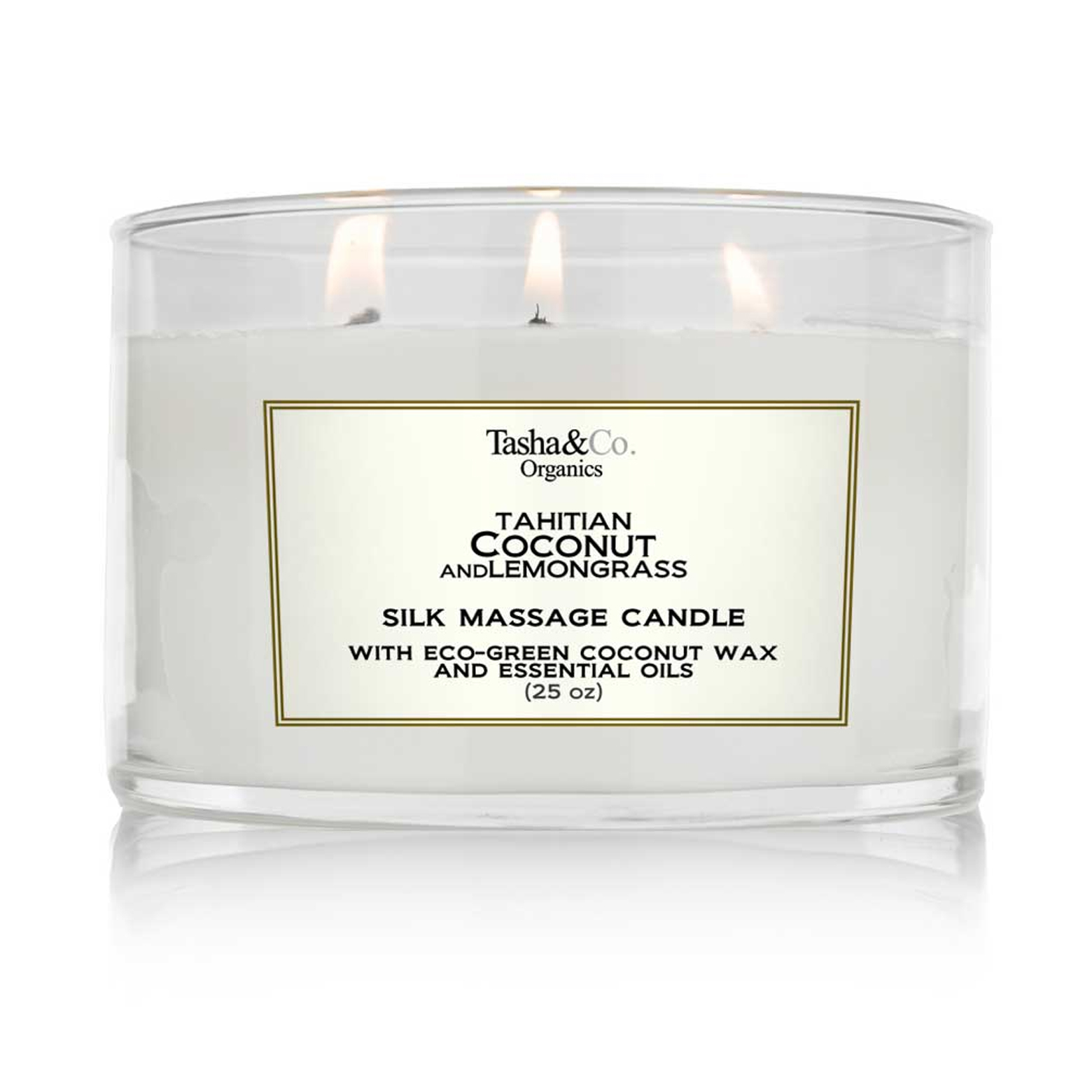 Tahitian Coconut and Lemongrass Large 3Wick Artisan Candle Gift