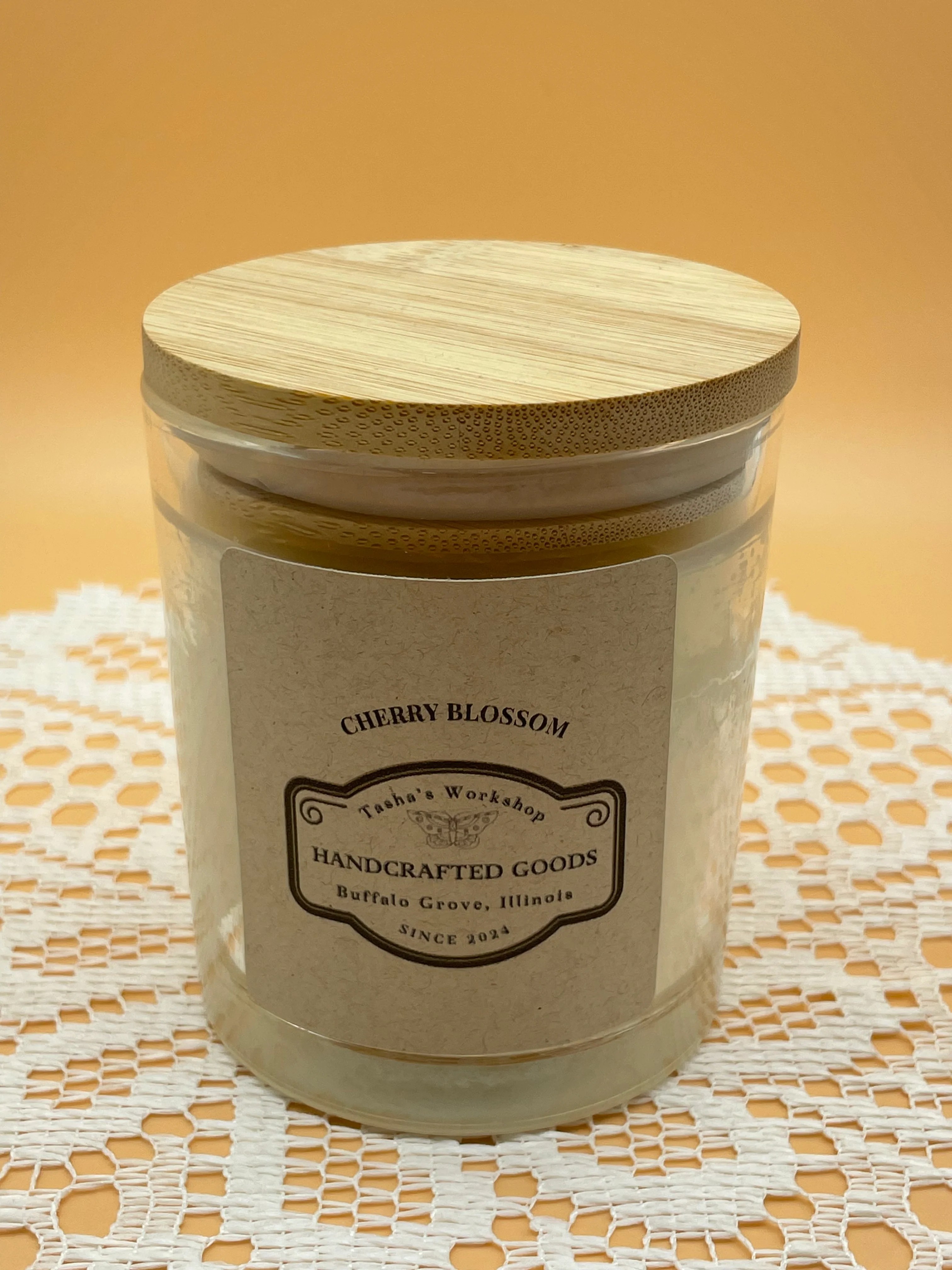Cherry Blossom Soy Wax Candle 10oz Tasha's