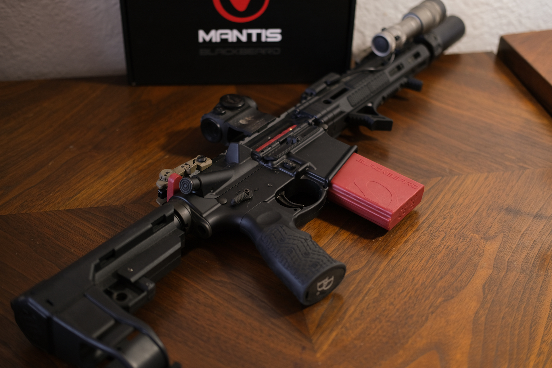 The Mantis Blackbeard can turn any AR15 into a laser training rifle