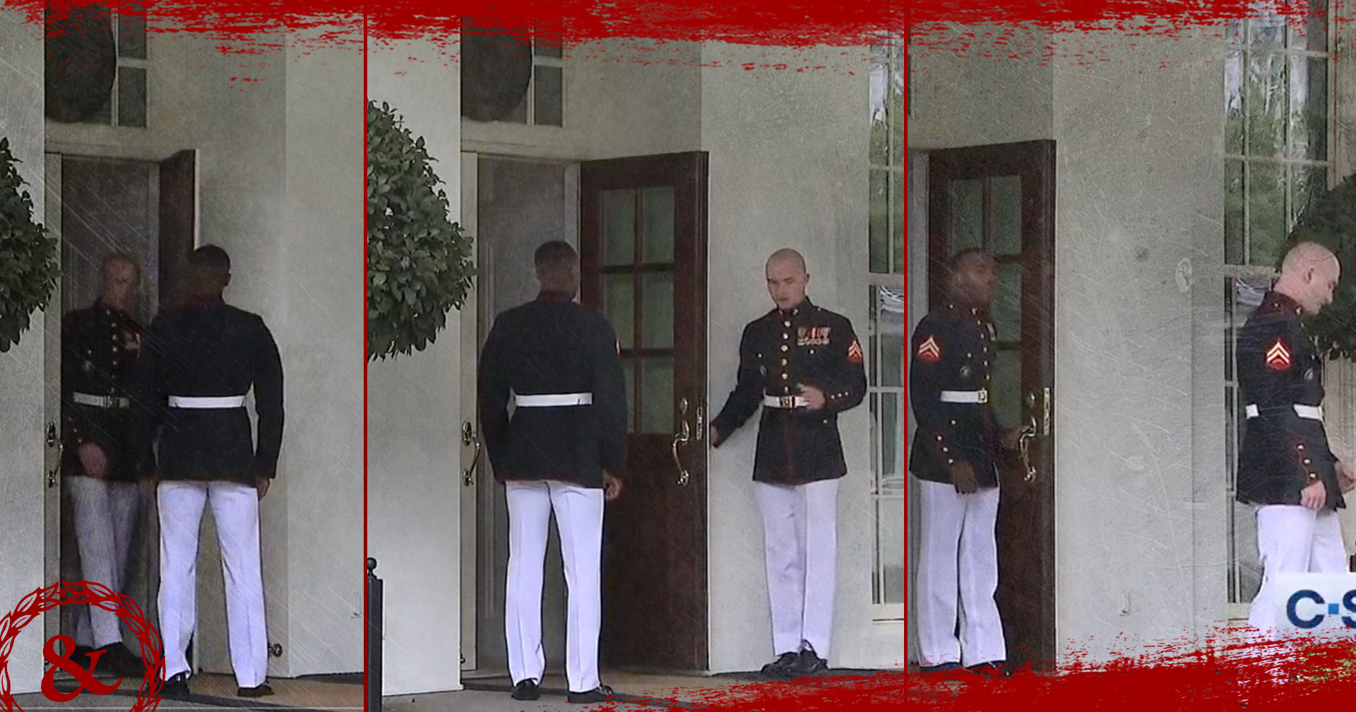 Why Marines at the White House practice opening and closing the door