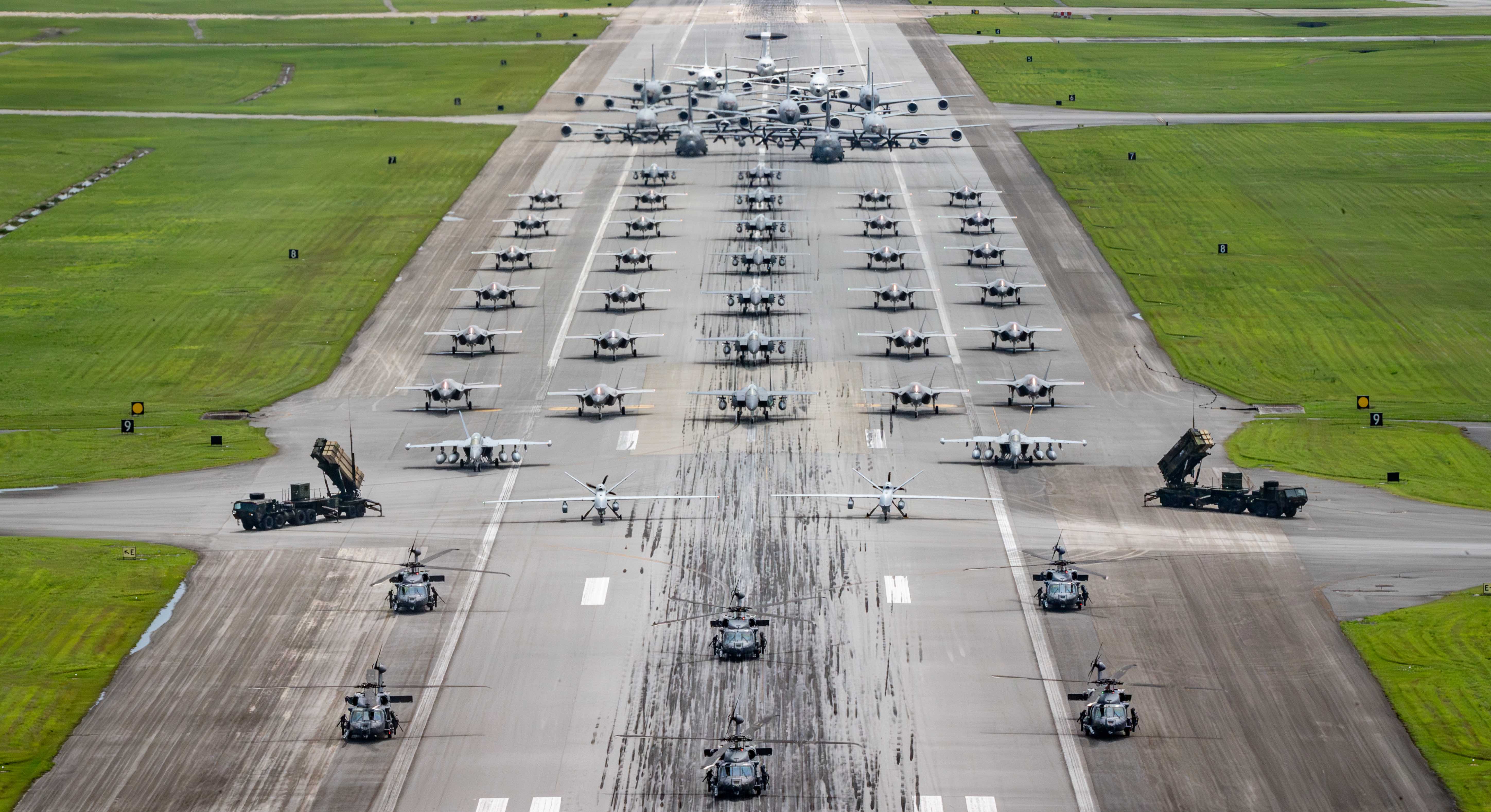 This 'elephant walk' had every plane needed for war in the Pacific