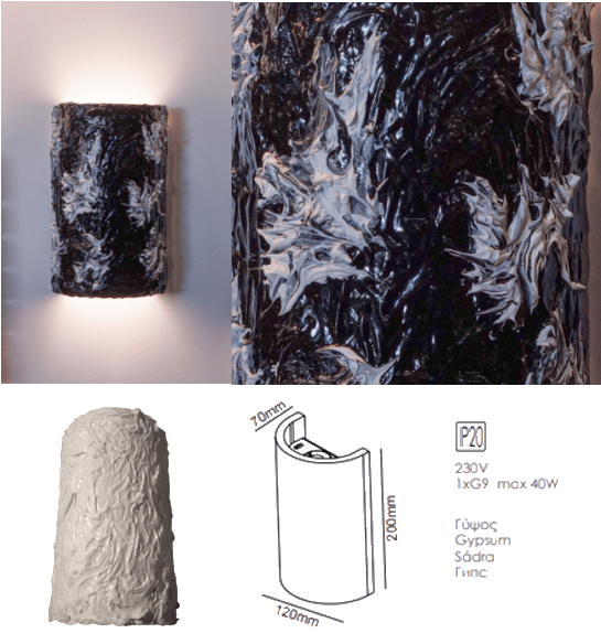 Plaster Indoor relief Architectural Wall Light Art & Lights