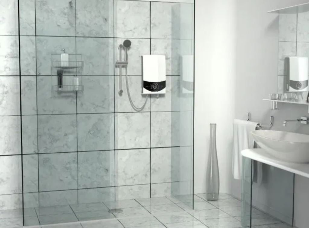 5 Exquisite Toilet Design Showing Water Heater with Rain Shower
