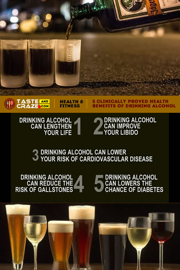5 Clinically Proved Health Benefits of Drinking Alcohol • TasteAndCraze