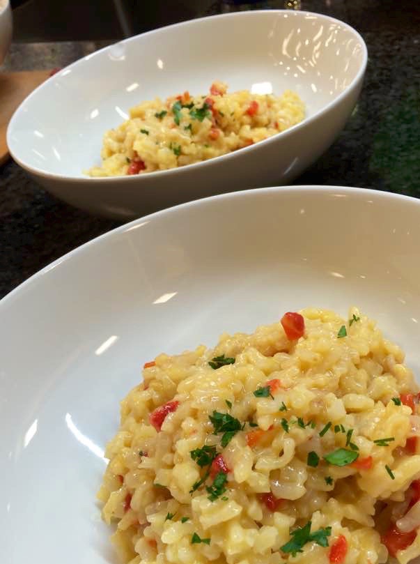 Friday Four Roasted Red Pepper Risotto 012221 Taste and Savor by Nancy Waldeck
