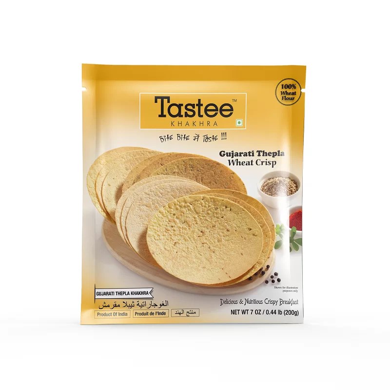 Gujarati Thepla Khakhra 200g Tastee Khakhra, Bhakhri, Toast, Khari