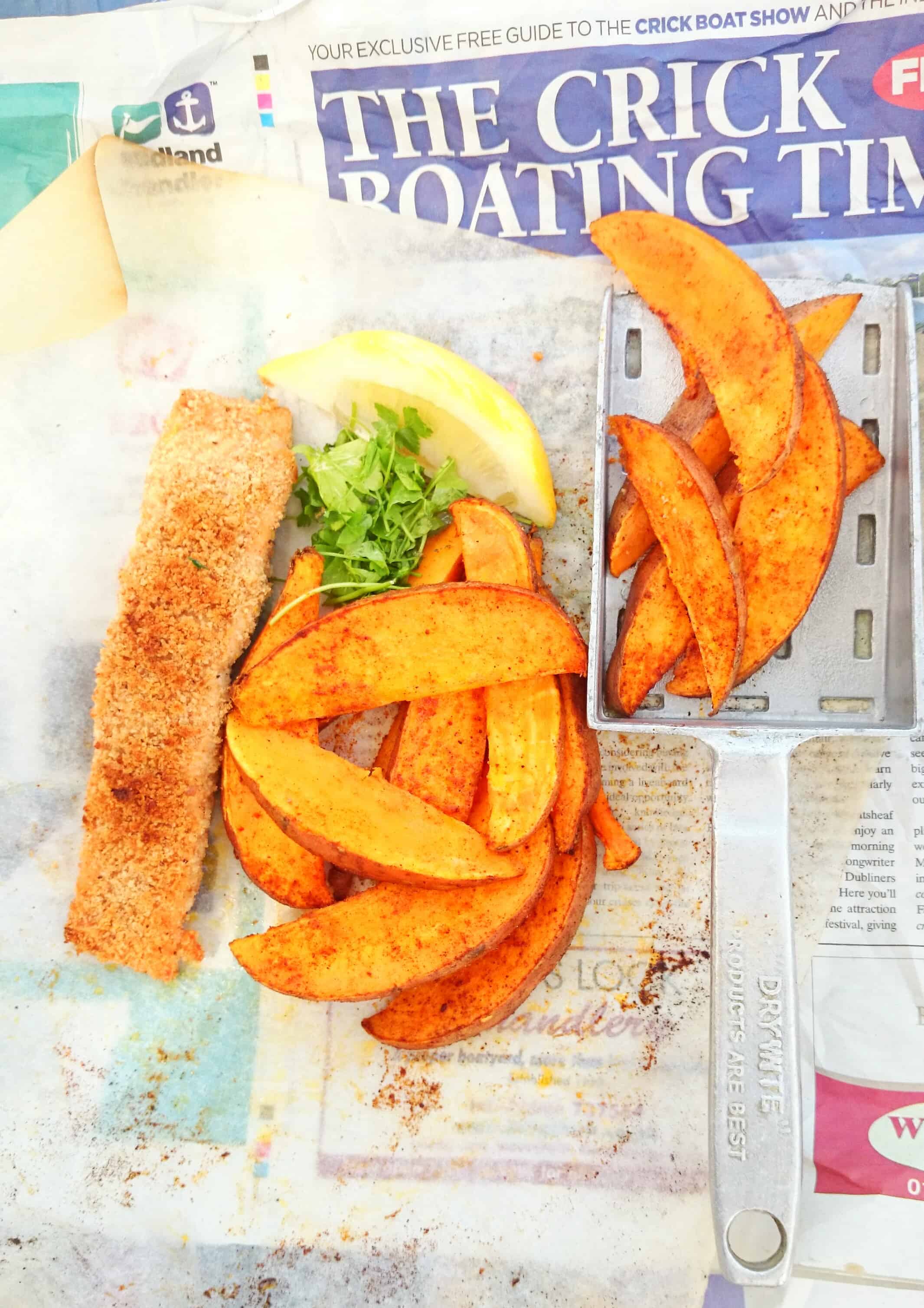 Slimming World Fish & Chips Fakeaway with Salmon (Syn Free