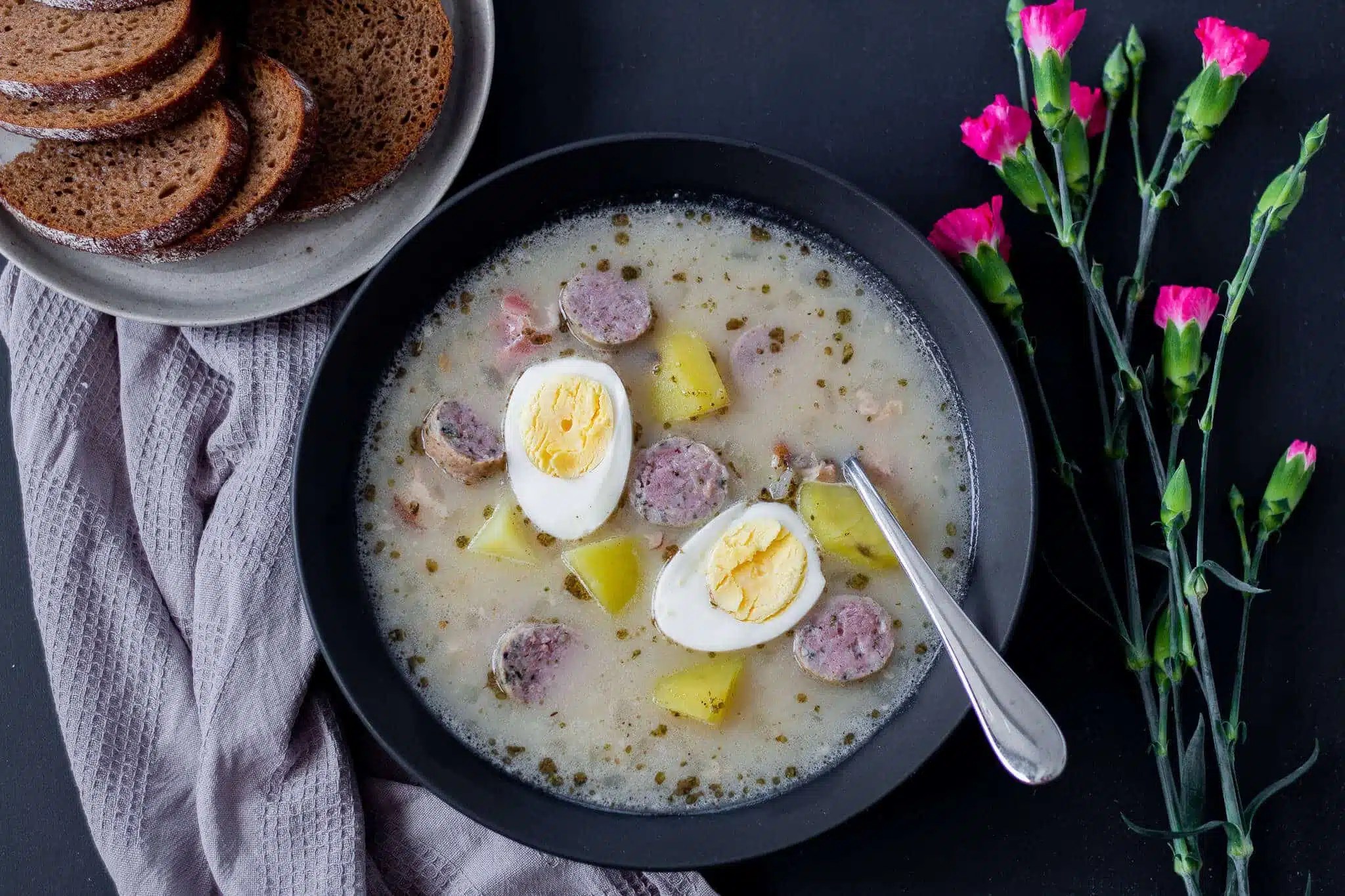 Traditional Polish Żurek the best soup from Poland. Taste Is Yours