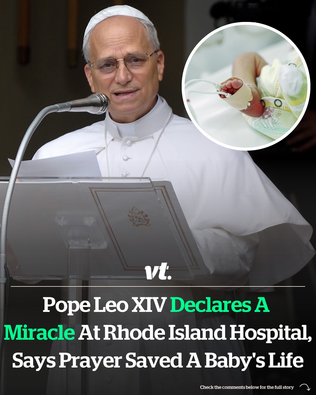 Pope Leo XIV declares a miracle at Rhode Island hospital, says prayer