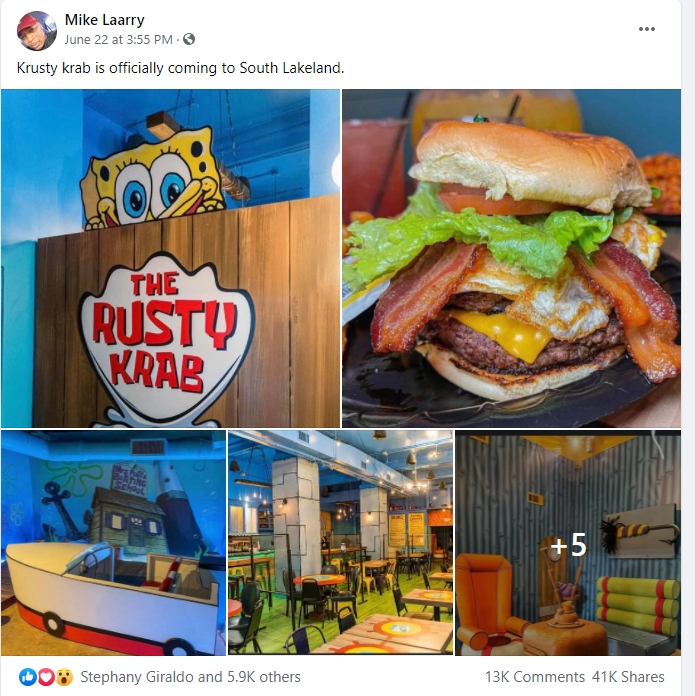 Is The Krusty Krab Restaurant Opening in Florida? Tasty Chomps A