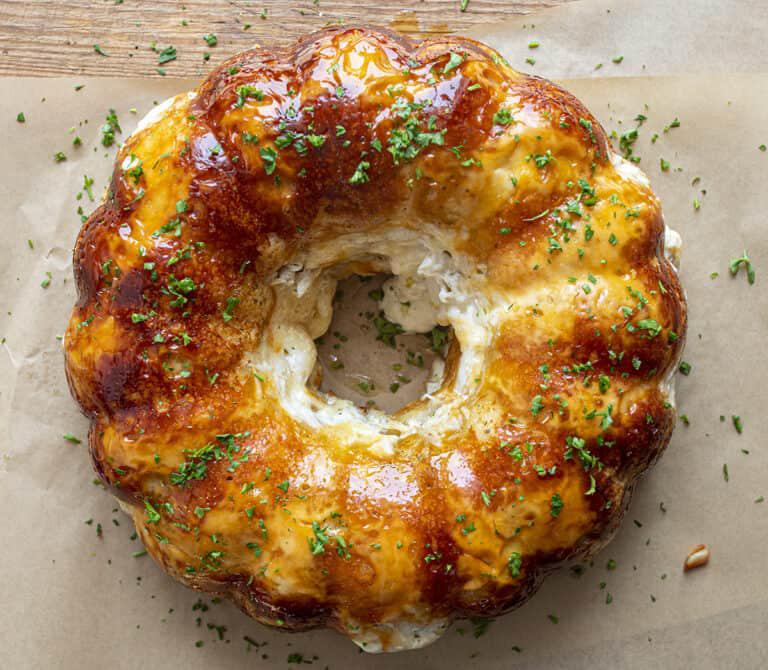 Savory PullApart Chicken Alfredo Monkey Bread TASTYDONE