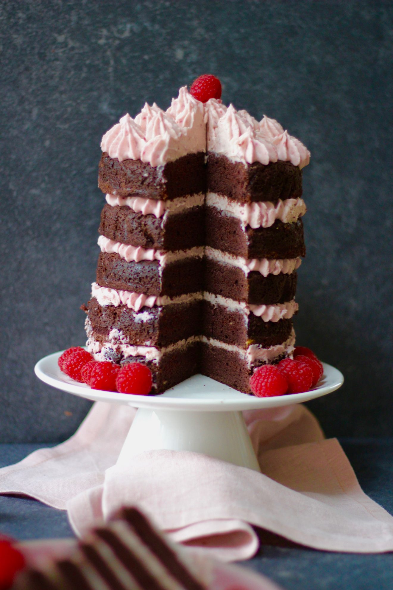 Saftige Schokotorte mit cremiger HimbeerSchokoGanache