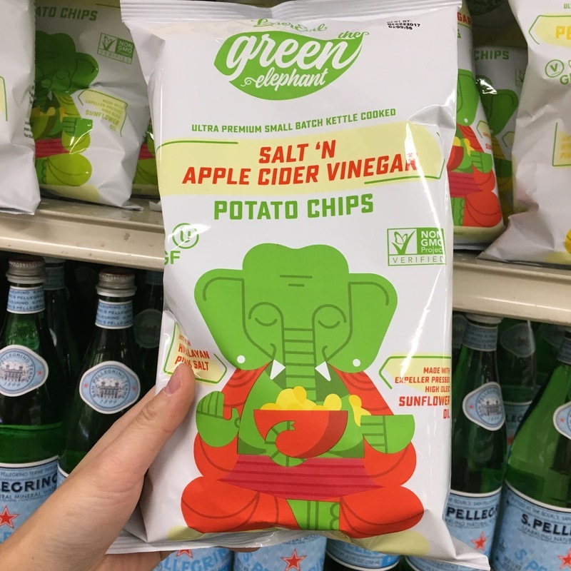Lesser Evil Green Elephant Salt 'n Apple Cider Vinegar Potato Chips