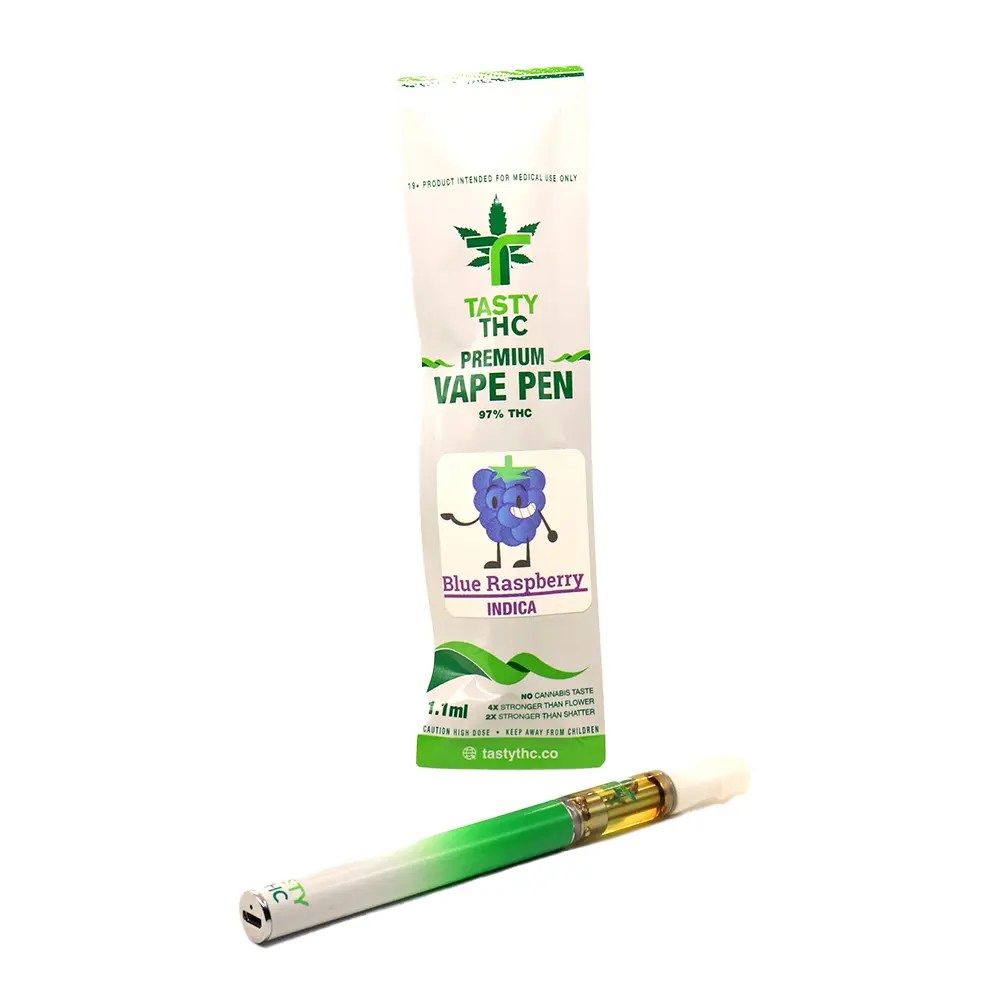 Tasty THC's Blue Raspberry Vape Pen Buy in Bulk and Save!