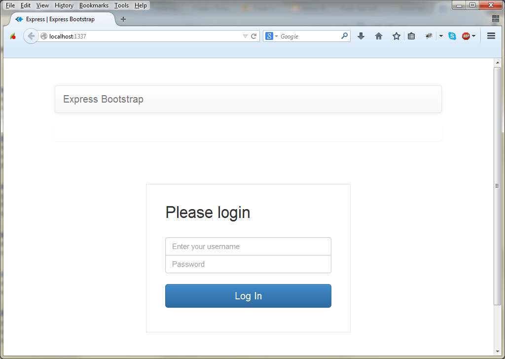 Visual Studio Node.js express with Twitter Bootstrap Taswar Bhatti