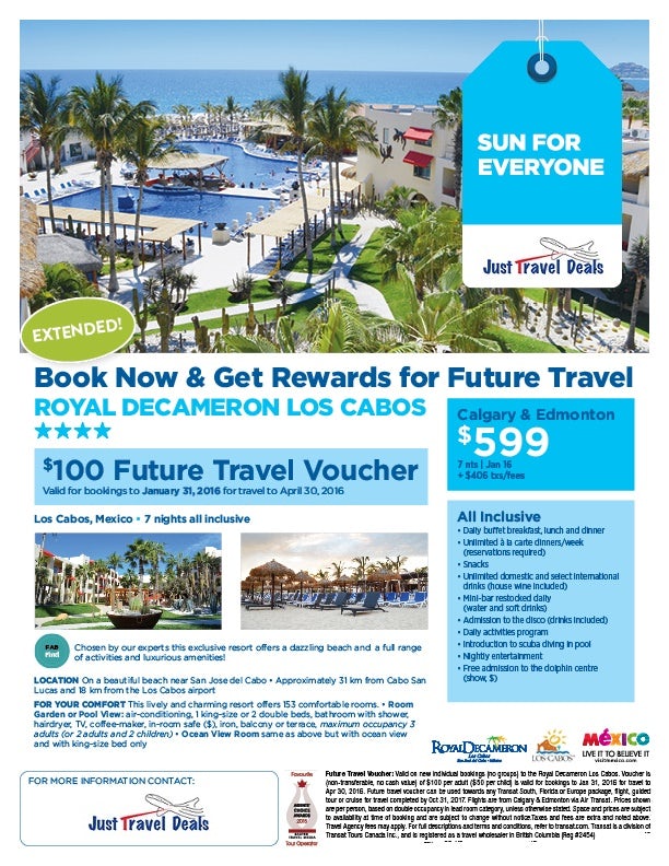 Extended! 100 Future Travel Voucher Royal Decameron Los