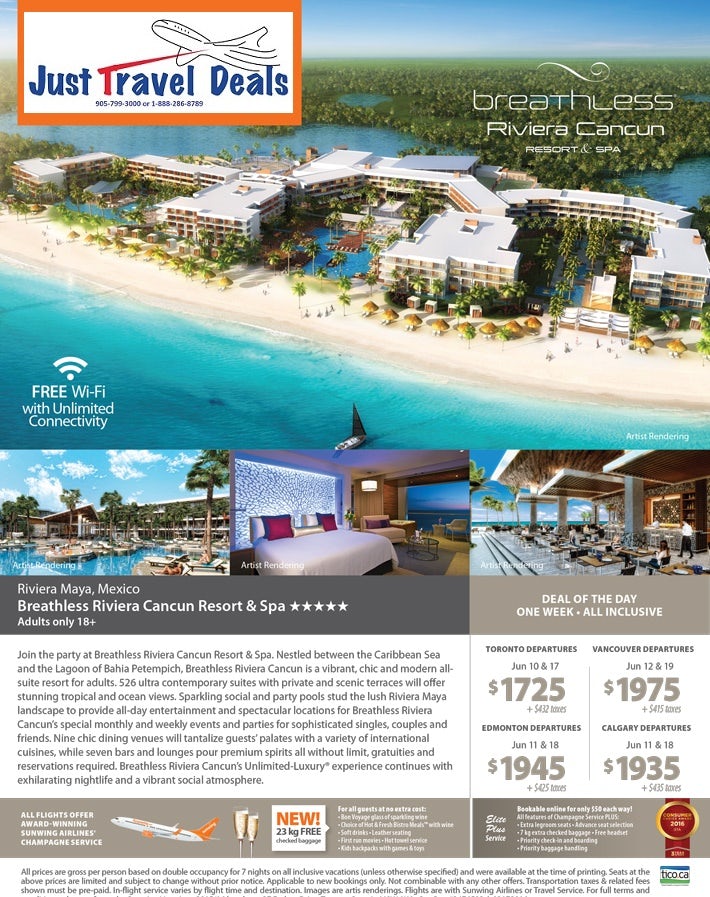 Experience the adults only Breathless Riviera Cancun