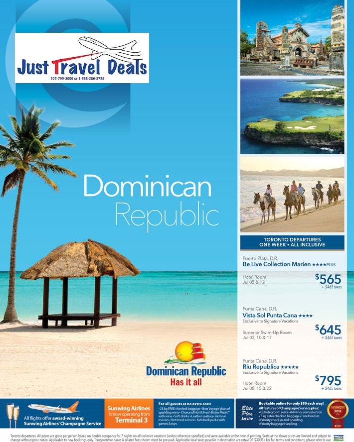 Dominican Republic all inclusive vacations from 565