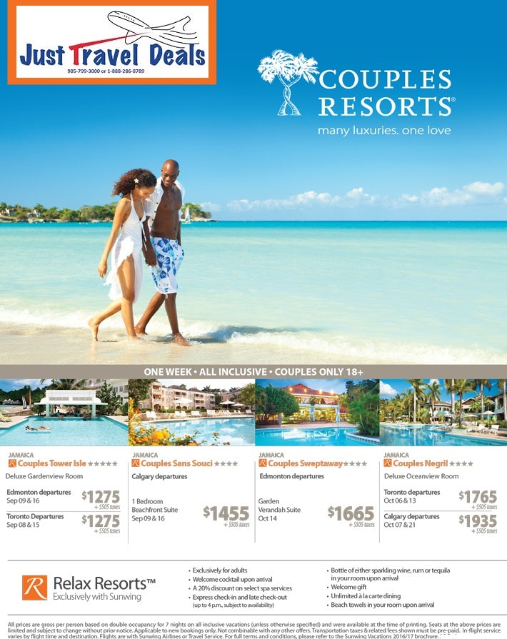 Couples Resorts in Jamaica Cheap vacations from 1275