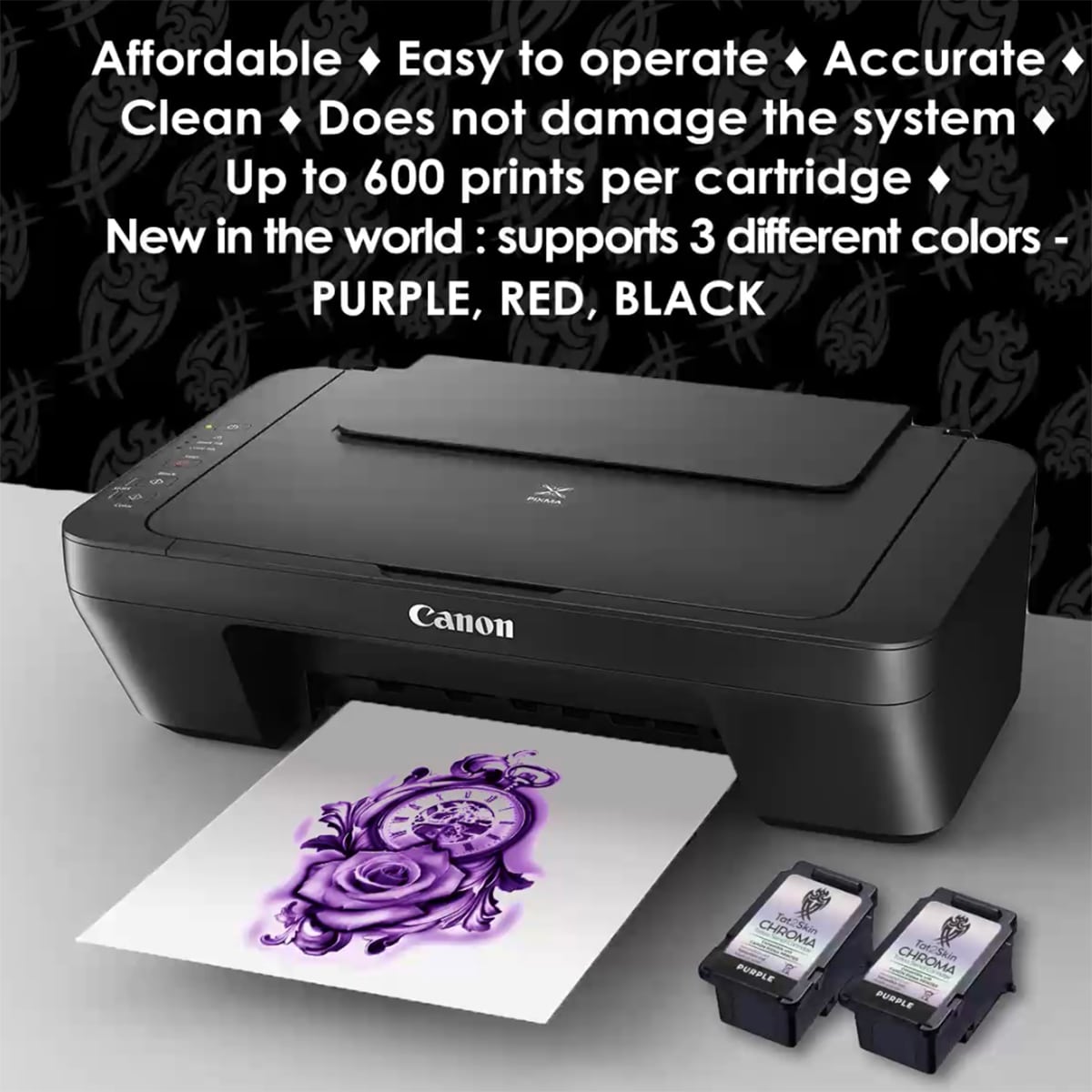 CHROMA PIXMA MG2550S Bundle Tat2Skin