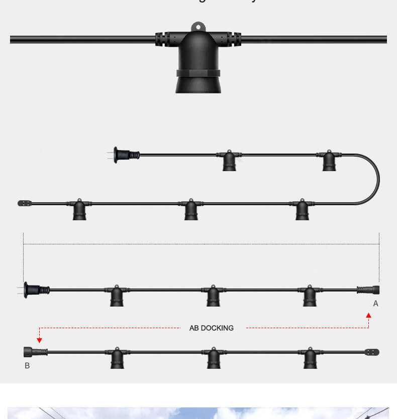 Outdoor String Lights Series TAWSB216A10066 Tatalux Led bulbs lamps OEM