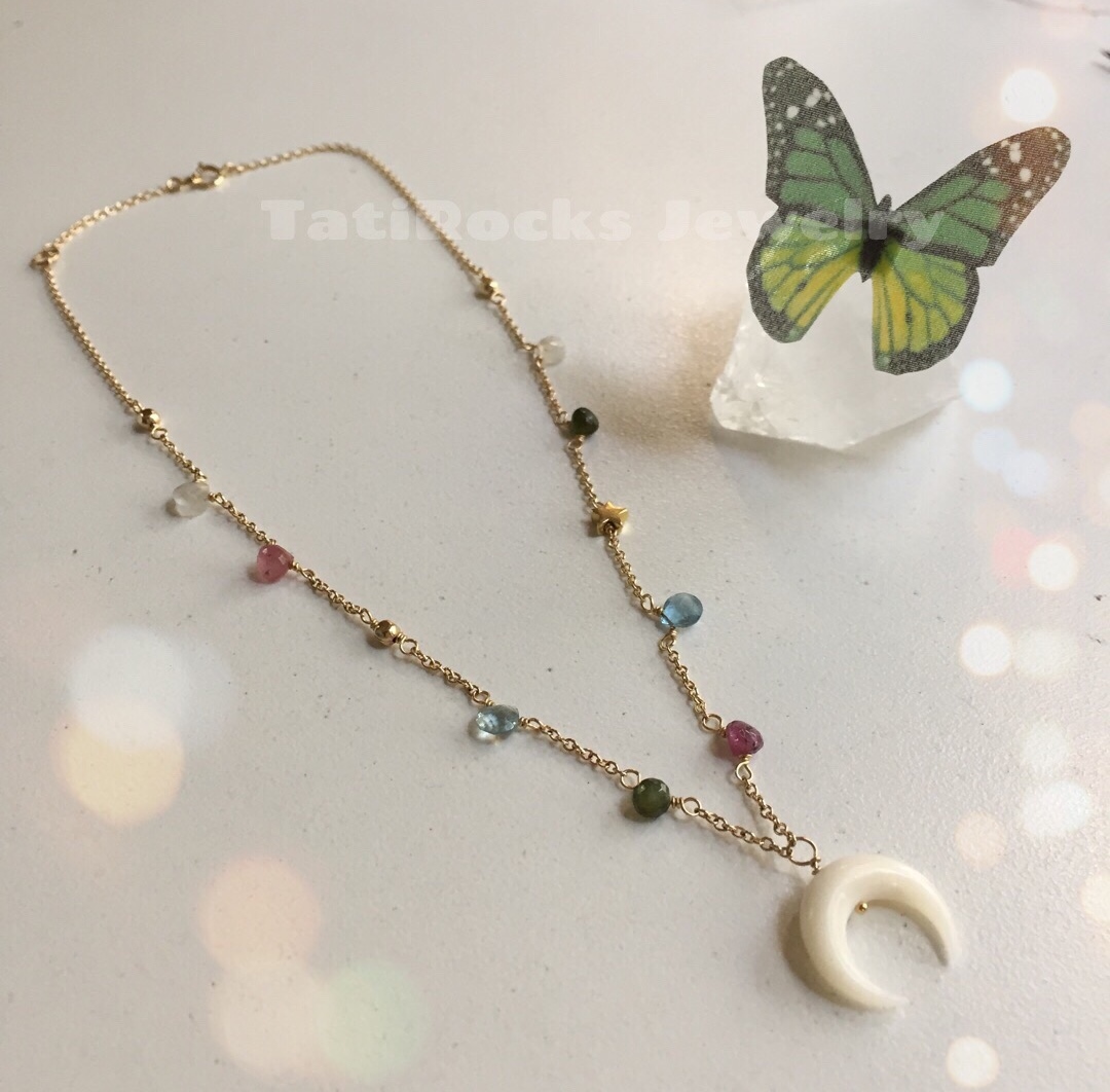 Desert Flower Tusk Necklace TatiRocks Jewelry