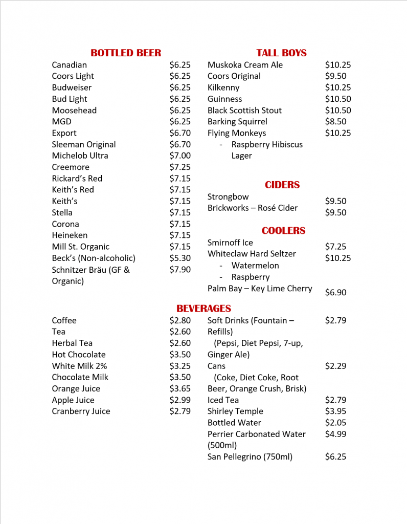 BEER AND WINE Tatlows