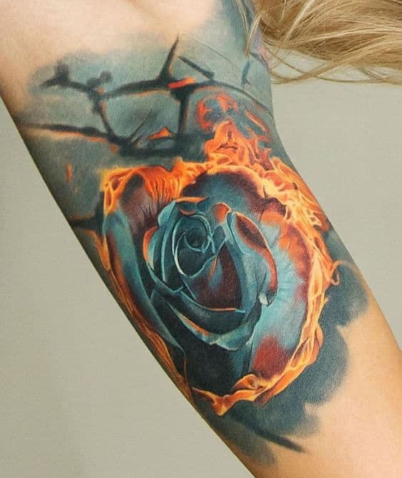 Blue Rose Tattoos Meanings, Tattoo Designs & Placement