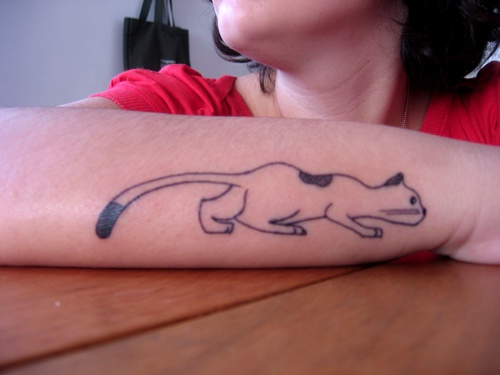 Forearm Cat Tattoo 375_x_500_jpg