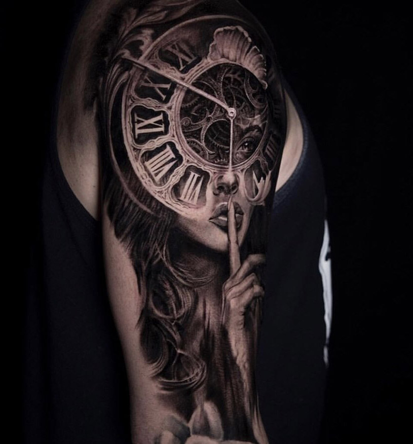 Portrait & Clock Face