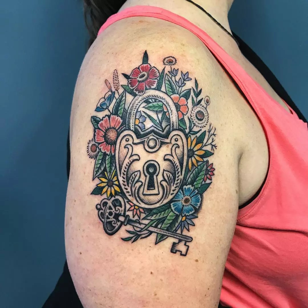 85+ Best Lock and Key Tattoos Designs & Meanings 2019