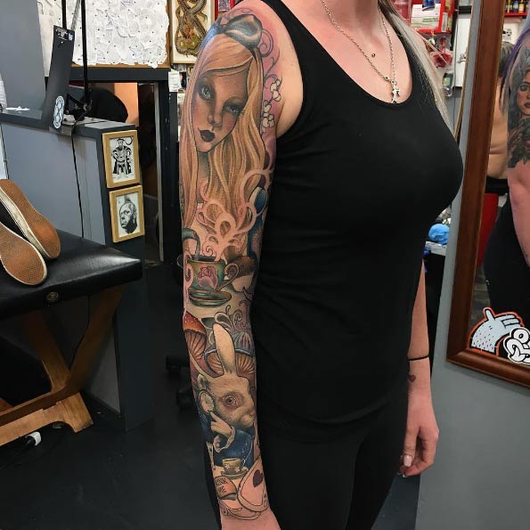 100+ Best Alice In Wonderland Tattoos - Tattooblend 595_x_595_jpg