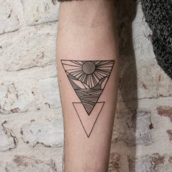 52 Supercool Triangular Glyph Tattoos TattooBlend
