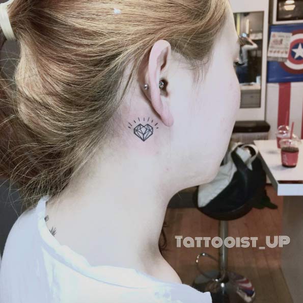 40+ Amazing Behind The Ear Tattoos For Women - Tattooblend 594_x_595_jpg