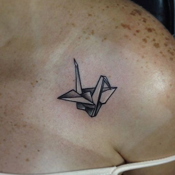 61 Beautiful Origami Inspired Tattoo Designs - Tattooblend 595_x_595_jpg