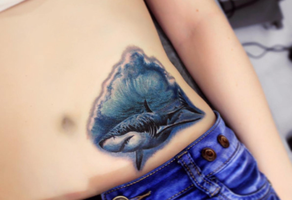 50 Fantastic Shark Tattoos That Are Better Than Shark Week - Tattooblend 407_x_595_jpg