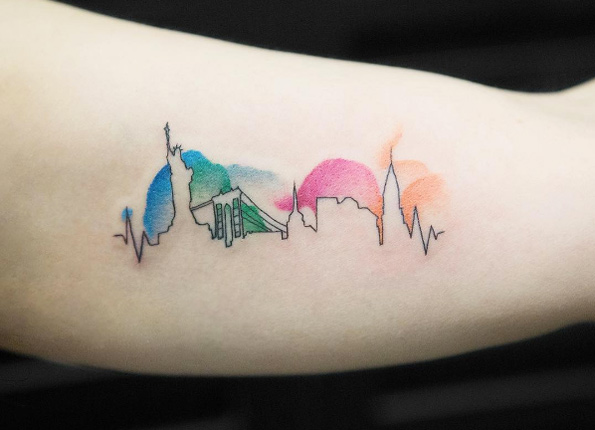 25 Cityscape Tattoos of the World's Most Beautiful
