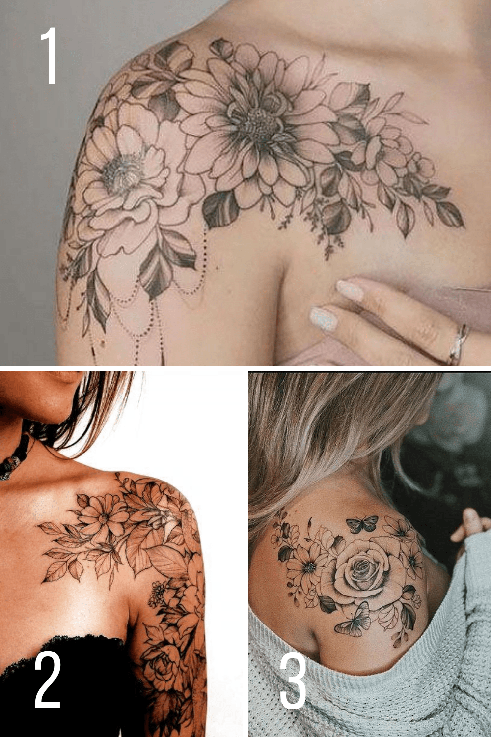 Blooming Shoulder Flower Tattoo Ideas Tattoo Glee