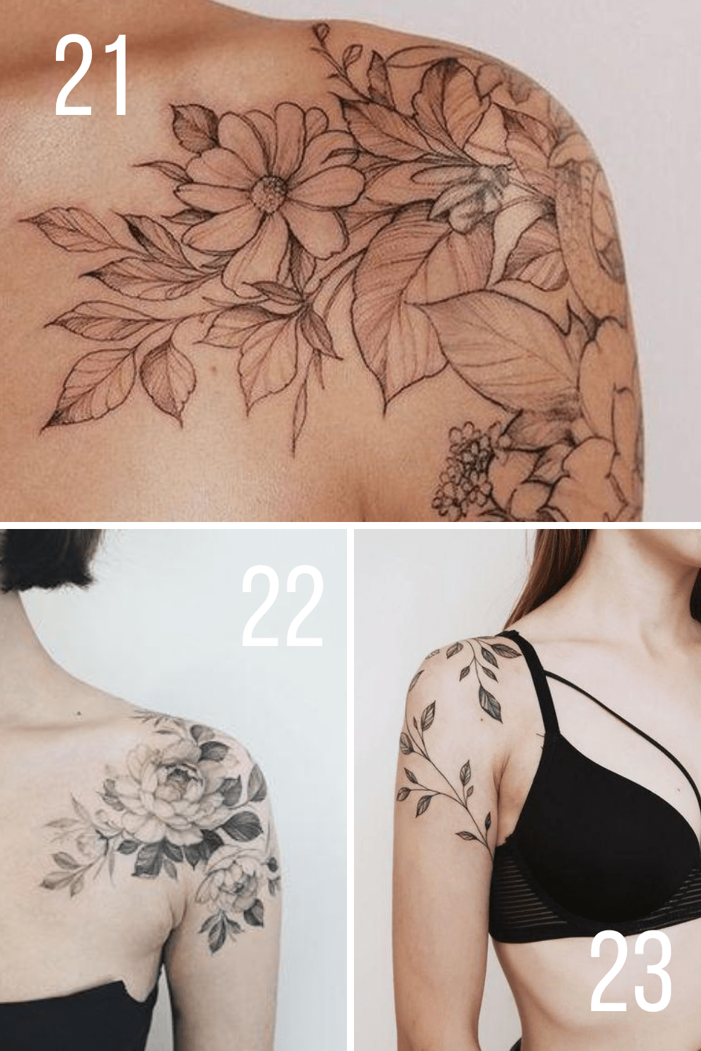 Blooming Shoulder Flower Tattoo Ideas Tattoo Glee