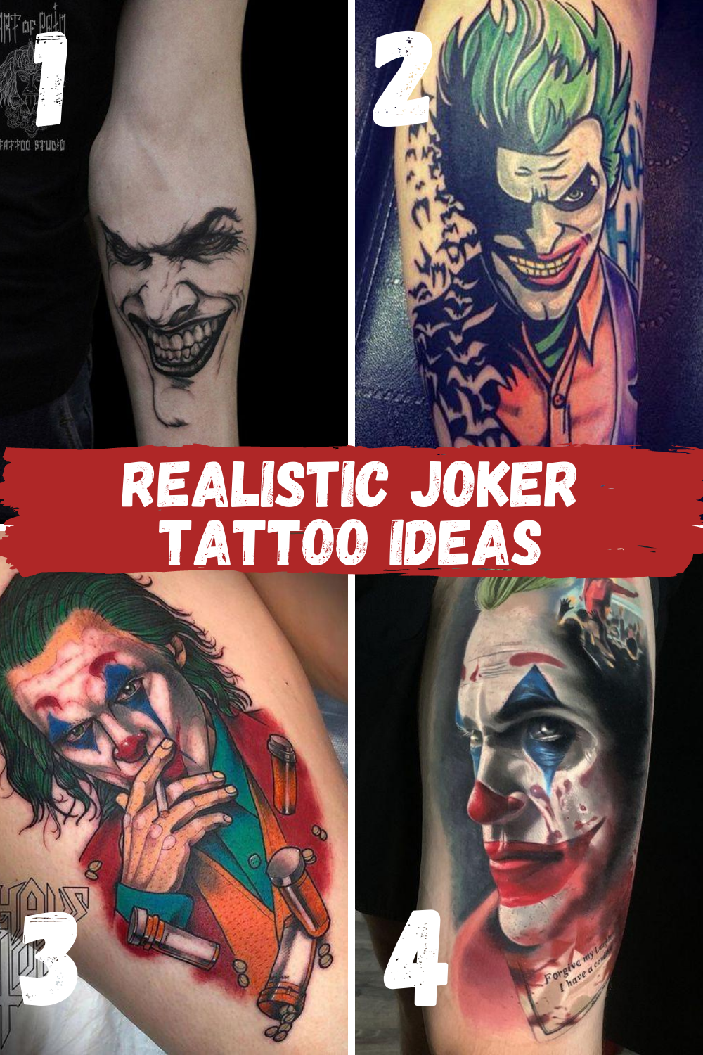 29 Amazingly Creepy Joker Tattoo Ideas - Tattooglee 1500_x_1000_png