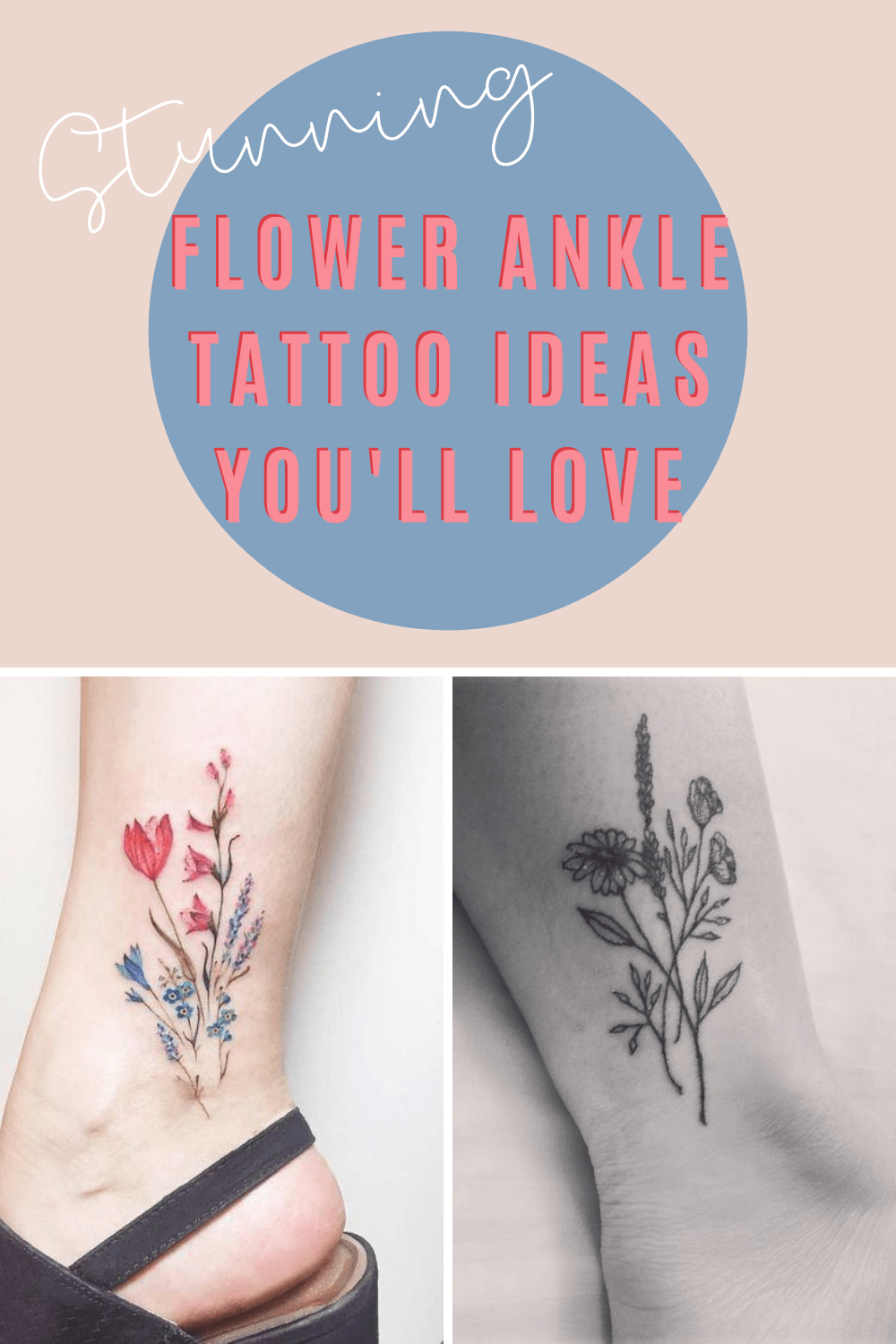 Stunning Flower Ankle Tattoo Ideas You'll Love Tattoo Glee