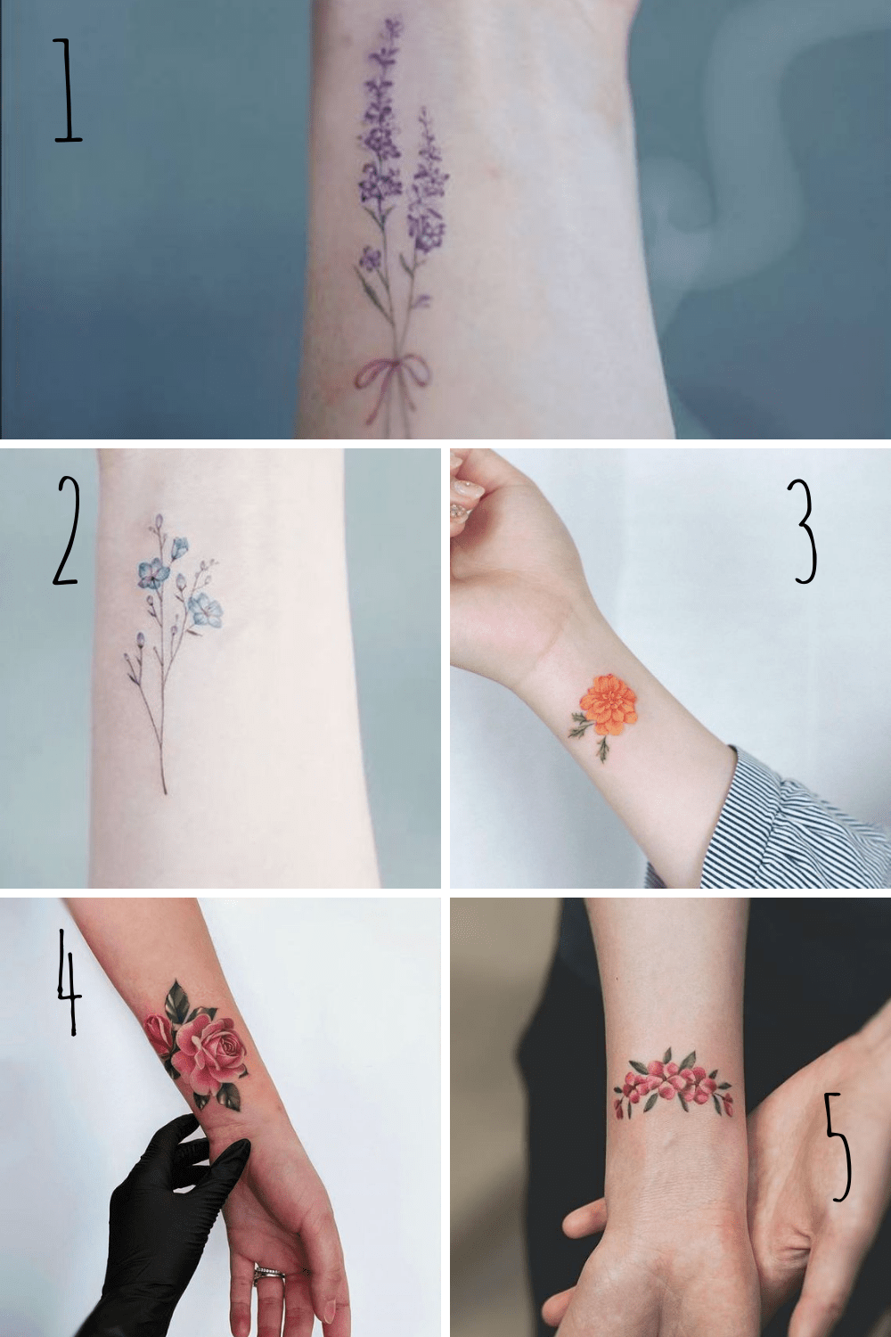 27 Flower Wrist Tattoo Ideas For Bracelet Tattoos Tattoo Glee