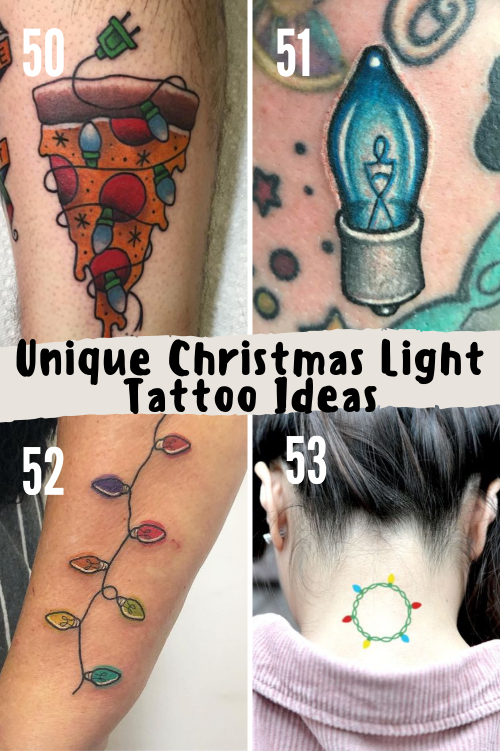 53 Festive Christmas Lights Tattoo Ideas Tattoo Glee