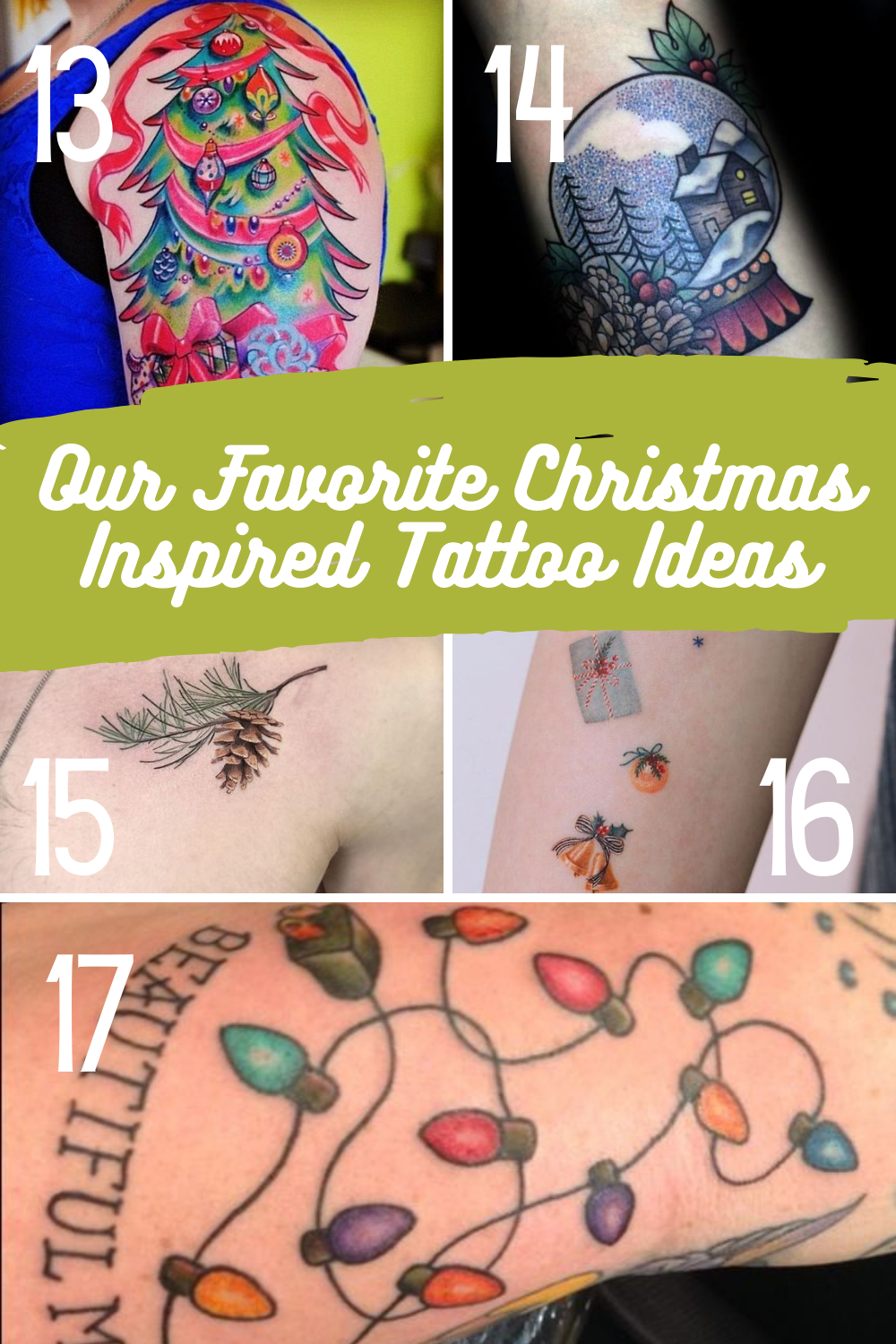 43 Christmas Tree Tattoo Ideas Filled With Holiday Spirit Tattoo Glee