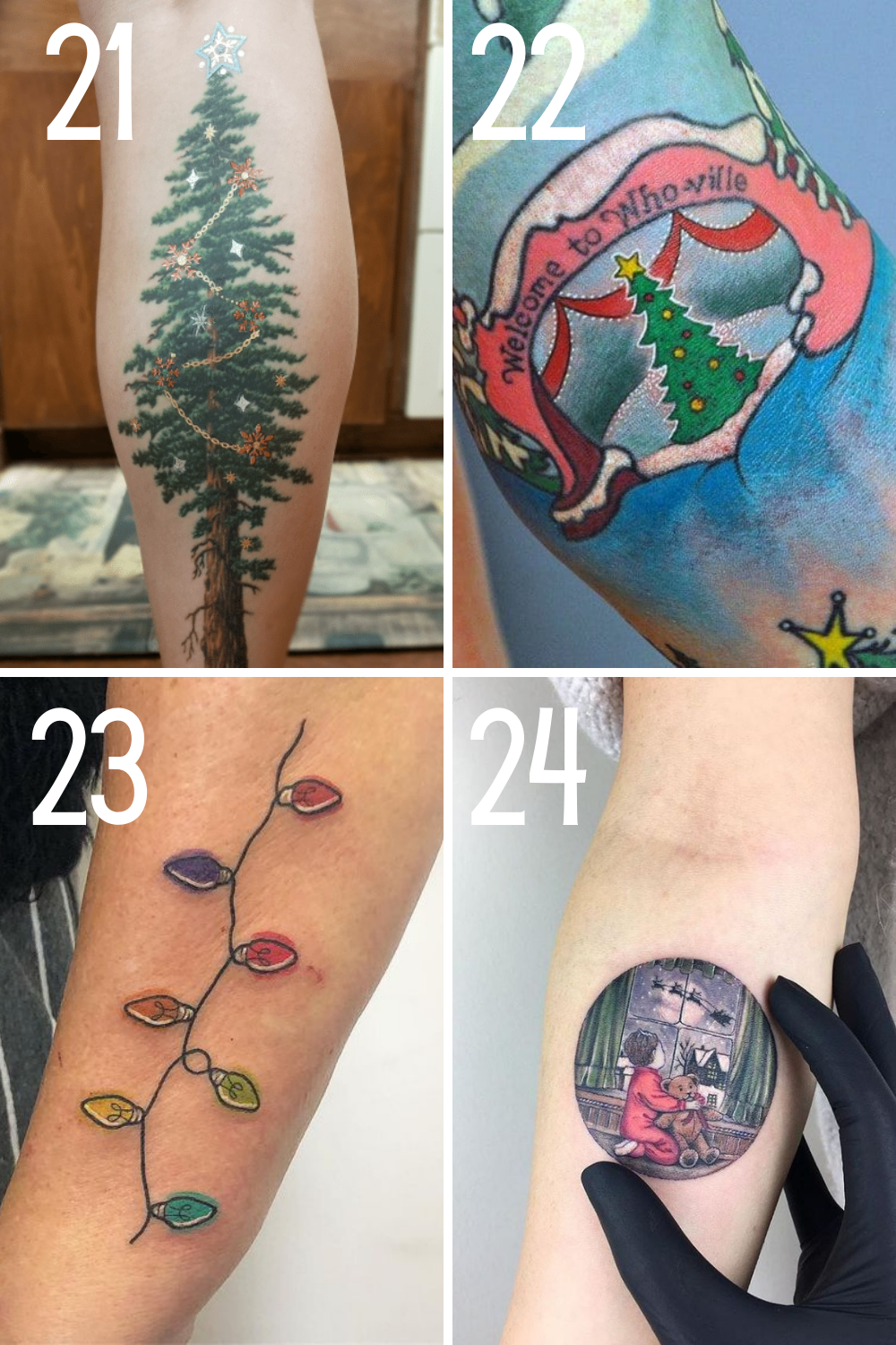 43 Christmas Tree Tattoo Ideas Filled With Holiday Spirit Tattoo Glee
