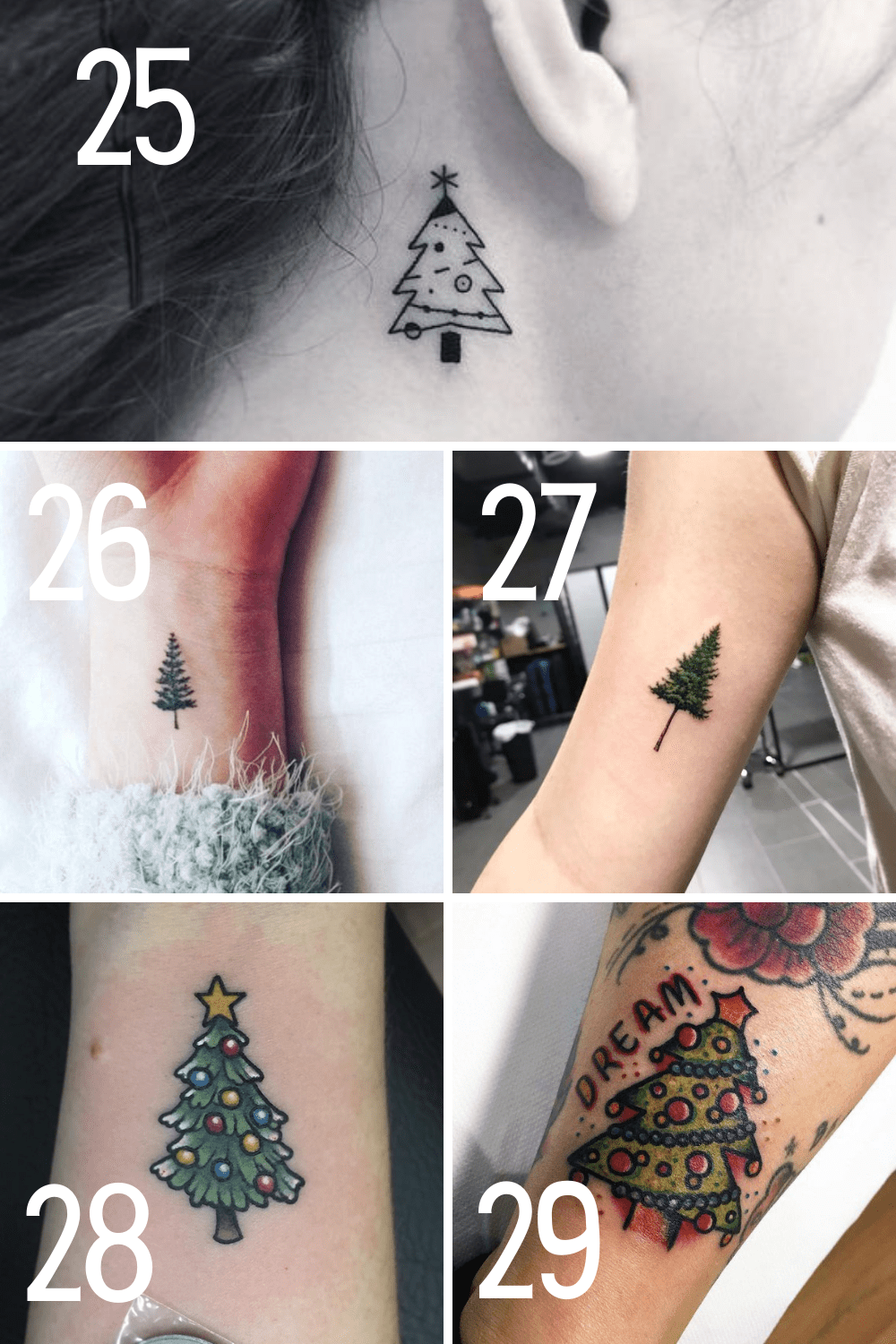 43 Christmas Tree Tattoo Ideas Filled With Holiday Spirit Tattoo Glee