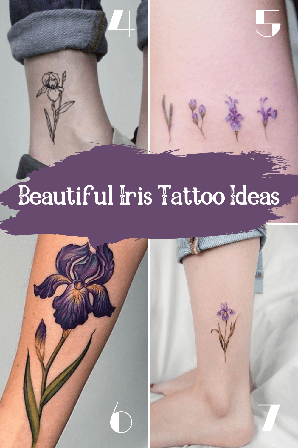 Beautiful Iris Tattoo Ideas Designed - Tattooglee 1500_x_1000_png