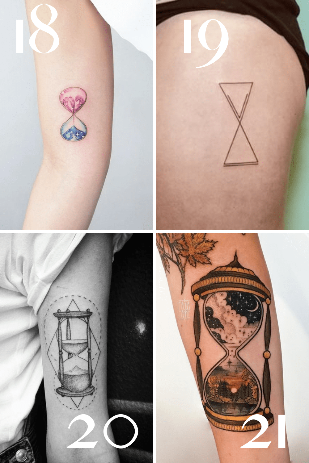 Creative Hourglass Tattoo Ideas for Men + Women Tattoo Glee